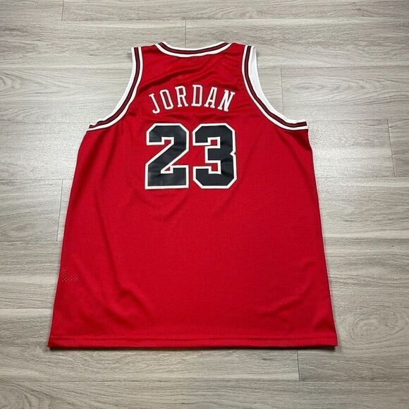 Vintage Michael Jordan Jersey Mens 3XL Red Nike Chicago Bulls 90s NBA Basketball - Picture 8 of 12